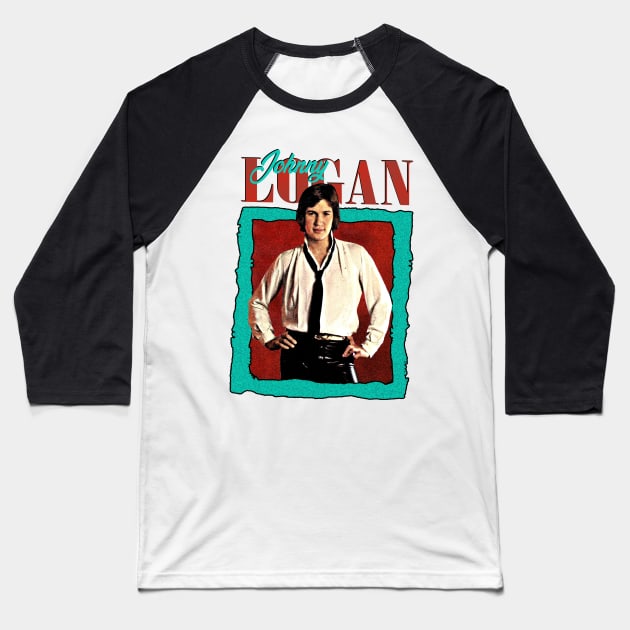 Johnny Logan 80s Aesthetic Fan Gift Design Baseball T-Shirt by HORASFARAS